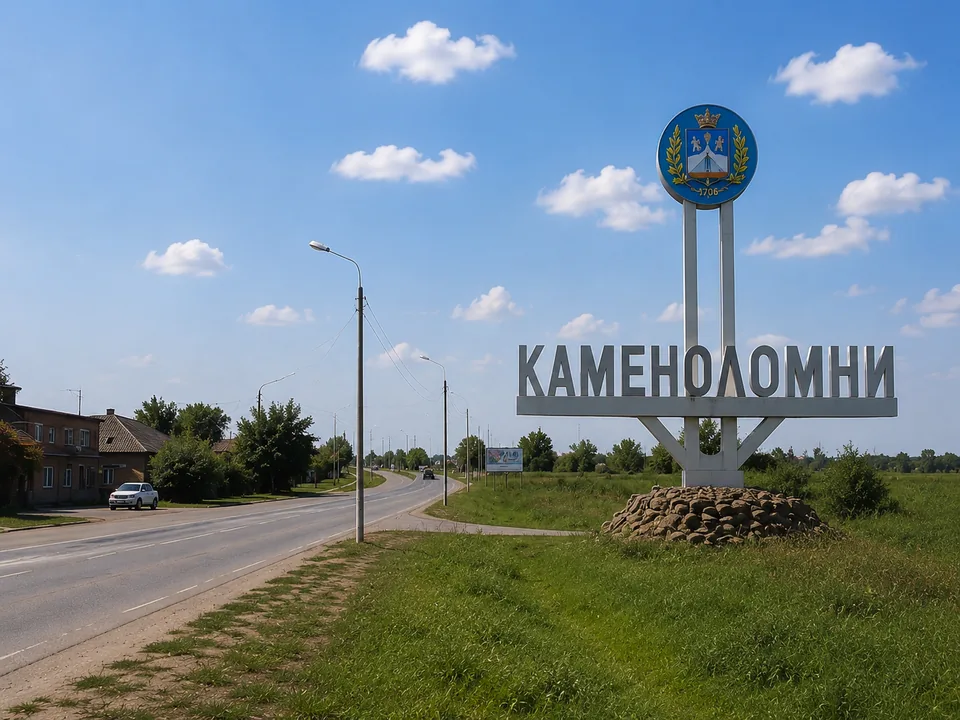 Въездная стела с надписью «Каменоломни»